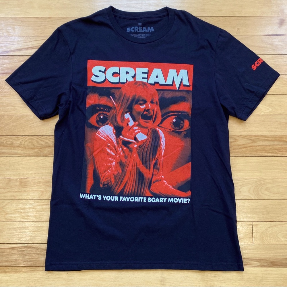 Scream Shirt Men’s Size Medium Short Sleeve 
Casey Graphic Halloween Black